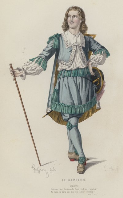 Corneille, El Mentiroso, Acto I, Escena I de French School
