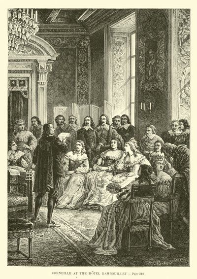 Corneille en el Hotel Rambouillet de French School