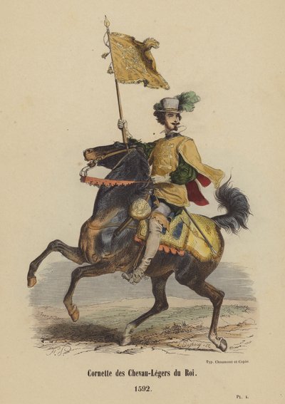 Corneta de los Chevau-Legers del Rey, 1592 de French School
