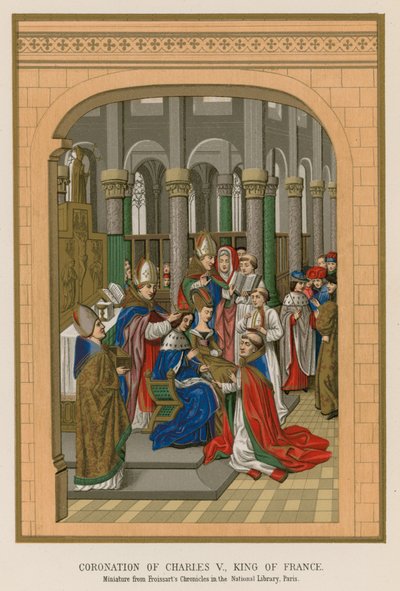 Coronación de Carlos V, Rey de Francia de French School
