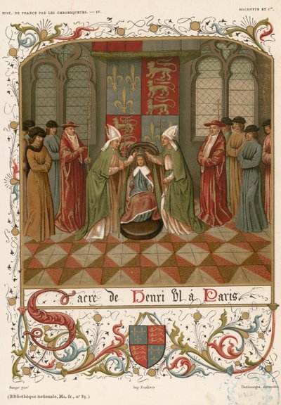 Coronación de Enrique en París de French School