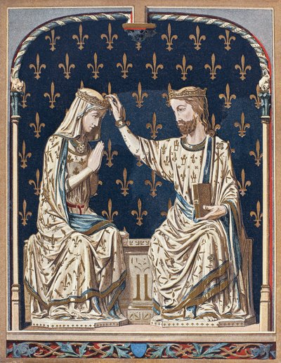 Coronación de la Virgen en marfil de French School
