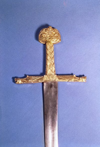 Espada de coronación de los reyes de Francia, perteneciente a Carlomagno (742-814) conocida como `Joyeuse` (metal) de French School