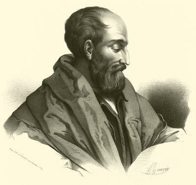 Correggio, retrato (grabado) de French School