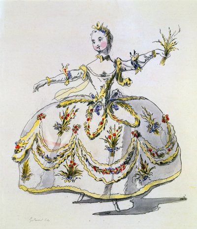 Diseño de vestuario para Ceres, facsímil de A. Guillaumot Fils de French School