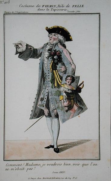 Traje para Firmin en el papel de Felix en La Tapisserie, lámina 108 de 