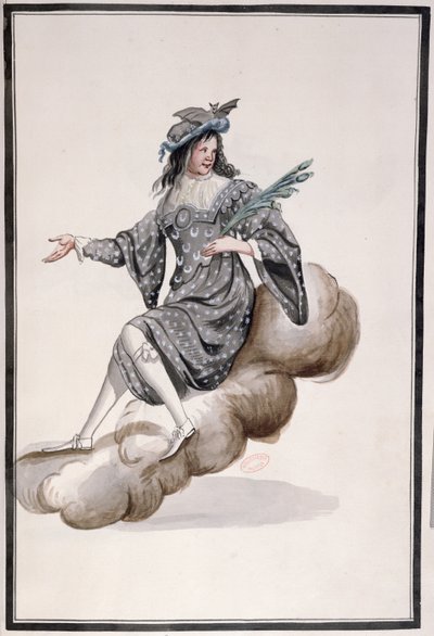 Traje para la Noche para el Ballet de la Nuit de Jean-Baptiste Lully (1632-87) bailado por Luis XIV, 23 de febrero 1653 de French School