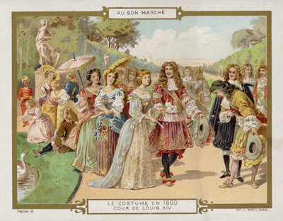 Traje en 1600 - la corte de Luis XIV de French School