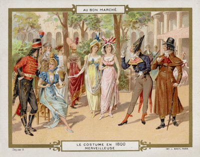 Traje en 1800 - merveilleuse de French School