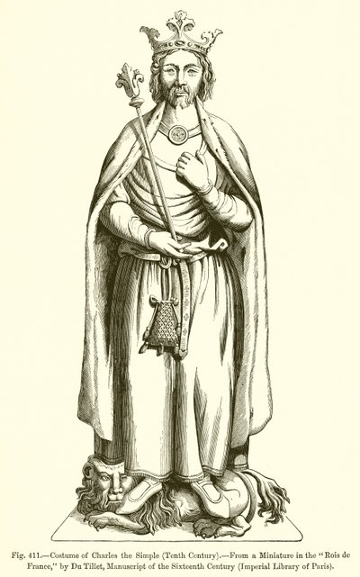 Traje de Carlos el Simple de French School