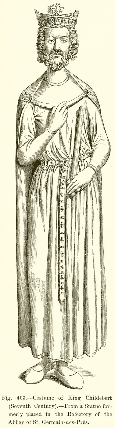 Traje del rey Childeberto de French School