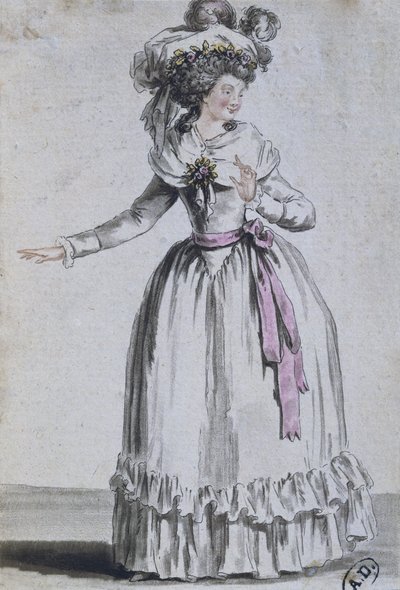 Traje de una actriz de French School