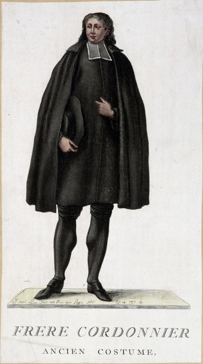Traje de hermano zapatero, traje antiguo de French School