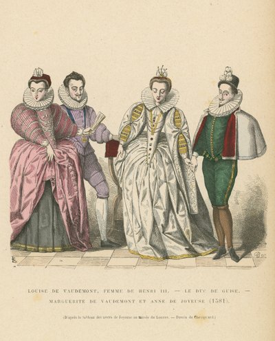 Traje de la nobleza francesa, 1581 de French School