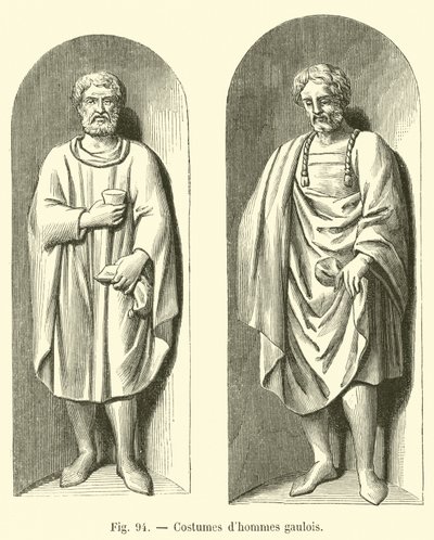 Trajes de hombres galos de French School