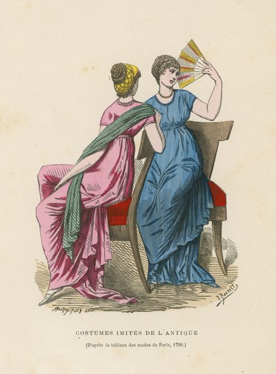 Trajes que imitan los de la antigüedad, 1798 de French School