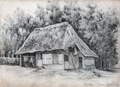 Cabaña en Francia (dibujo) de French School