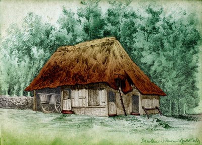 Cabaña en Francia (dibujo) de French School