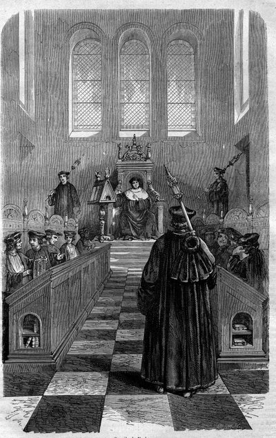 Concilio de Narbona (1054): uno de los concilios que establecieron la Paz de Dios. Grabado en "Histoire des papes-rois-reinas-et-emperadores a travers les siècles" por Maurice Lachatre de French School