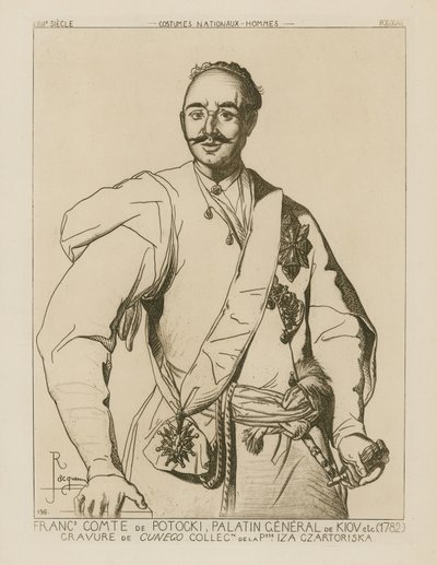 Conde Potocki, General Palatino de Kiev (1782) de French School