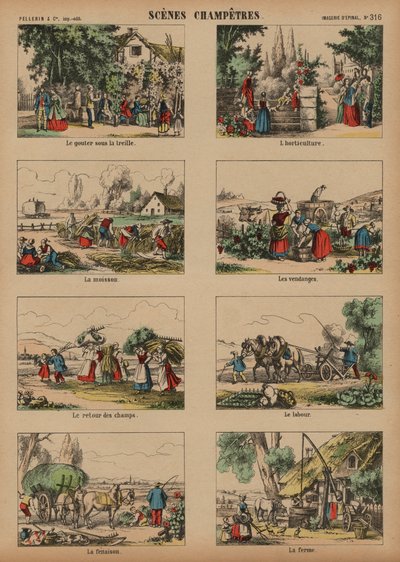 Escenas del campo de French School