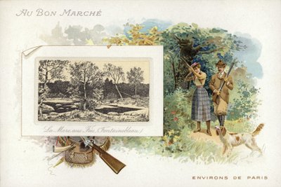 Pareja disparando a pájaros de French School