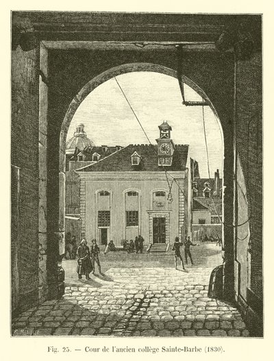 Patio del antiguo colegio Sainte-Barbe, 1830 de French School