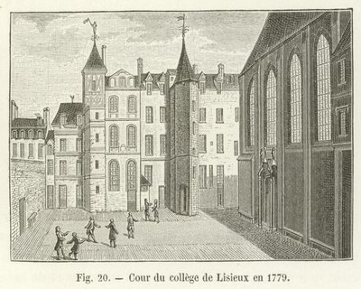 Patio del colegio de Lisieux en 1779 de French School