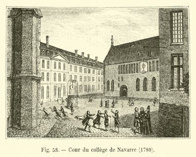 Patio del colegio de Navarra, 1780 de French School