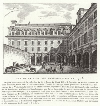 Patio del Convento de las Madelonnettes, París, 1793 de French School