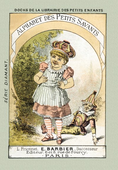 Portada - Cuando nos reímos como el Bebé del título, decimos A A A A A A A A A - en “Alfabeto de los pequeños sabios”, finales del siglo XIX (cromolitografía) de French School