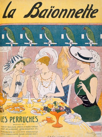 Ilustración de portada de la revista La Baionnette, 1914-18 de French School