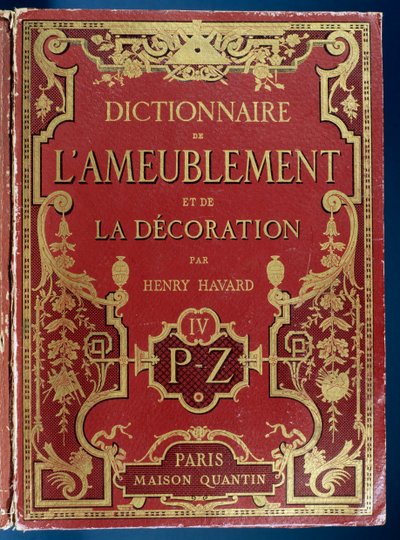 Portada del Diccionario de Muebles y Decoración de French School