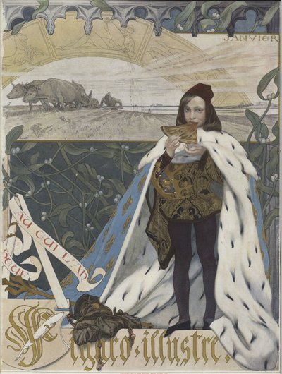 Portada de Figaro Illustre, enero de 1898 de French School