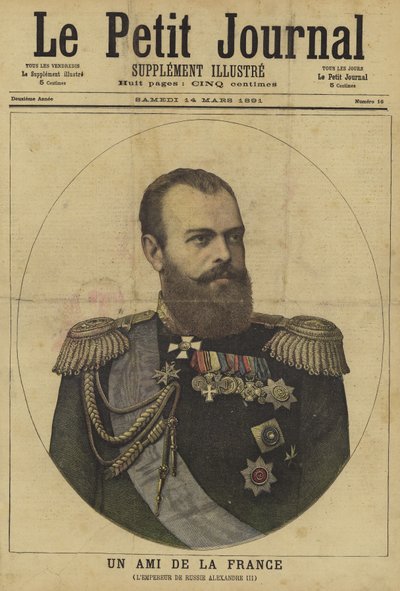 Portada de Le Petit Journal, 14 de marzo de 1891 de French School