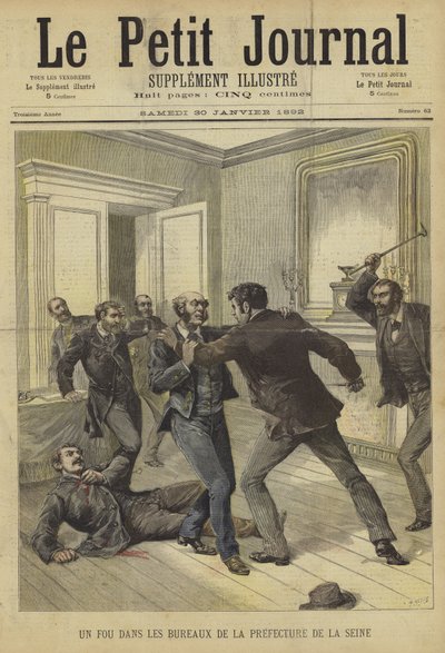 Portada de Le Petit Journal, 30 de enero de 1892 de French School