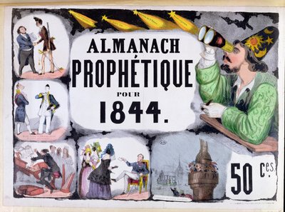 Portada de un Almanaque Profético que representa a Nostradamus (1503-66) 1844 de French School