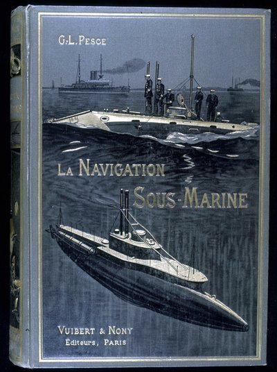 Portada del libro “La navegación submarina”, de Pesce, ed. Vuibert de French School