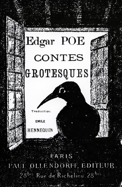 Portada de Contes Grotesques de Edgar Allan Poe, publicado en 1882 de French School