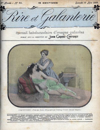 Covetterie según Bazin en “Risa y Galantería”. Colección semanal de imágenes galantes bajo la dirección de John Grand-Carteret (Grand Carteret). 1903-1904 de French School