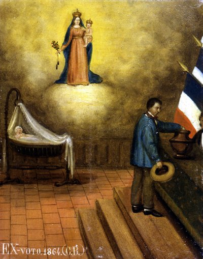 Cuna en un colegio electoral - ex-voto, Musée de Jouques de French School