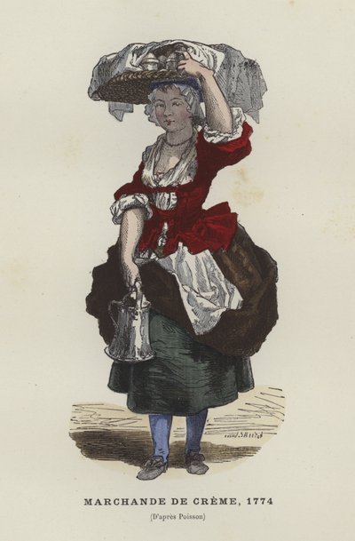 Vendedor de crema, 1744 de French School