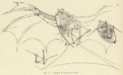 Croquis de Leonardo da Vinci de French School
