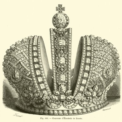 Corona de Isabel de Rusia de French School