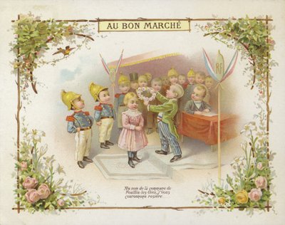 Coronando a una niña con una corona de flores de French School