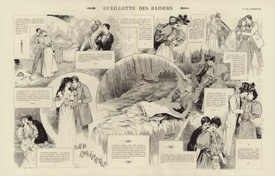 Cosecha de besos (grabado) de French School