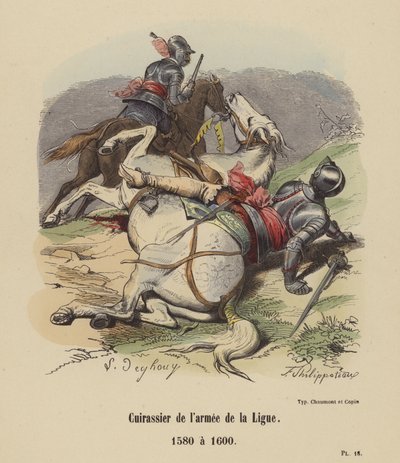 Coracero del ejército de la Liga de French School