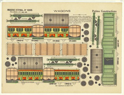 Diseños recortados para vagones, c.1880 de French School