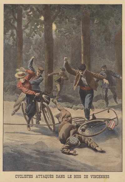 Ciclistas atacados en el Bois de Vincennes en París de French School