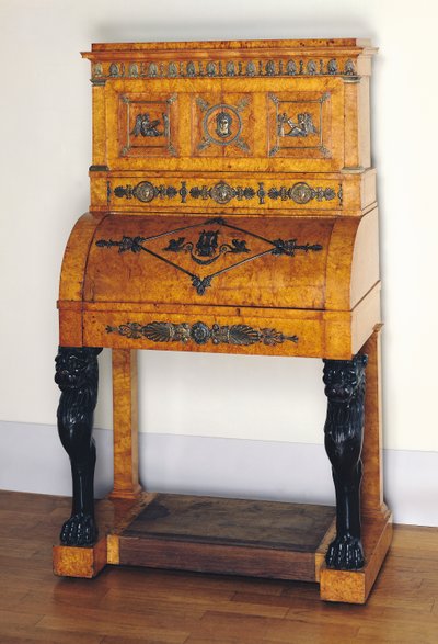 Escritorio cilíndrico (madera) de French School